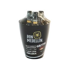 Ron Medellín 3 Años X 375ml X 3 Unidades Gratis Hielera