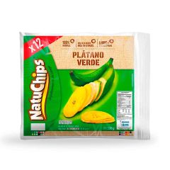 Pasabocas Natuchips Hojuelas De Plátano Verde x 28gr x 12 Paquetes