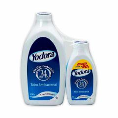 Talco En Polvo Yodora Antibacterial x 300gr + 90gr Precio Especial