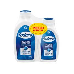 Talco En Polvo Yodora Antibacterial X 120gr + 90gr Precio Especial