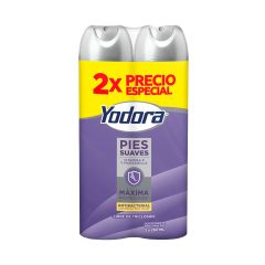 Talco En Aerosol Yodora Pies Suaves Manzanilla x 260ml x 2 Unidades Precio Especial