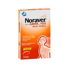 Noraver Gripa Y Tos Tq Fast Total x 6 Cápsulas Líquidas