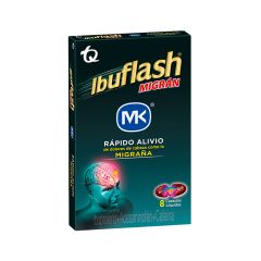 Analgésico Ibuflash Migran Mk Rápido Alivio x 8 Cápsulas Líquidas