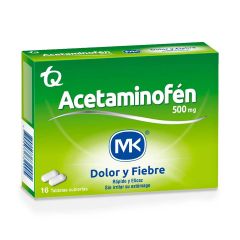 Acetaminofén Mk 500Mg x 16 Unidades Dolor Y Fiebre