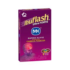 Analgésico Ibuflash Ultra Forte Mk Rápido Alivio X 8 Cápsulas Líquidas