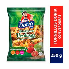 Pasta Doria Tornillos Con Verduras x 250gr