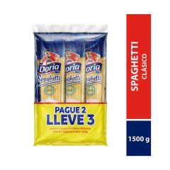Pasta Doria Spaghetti X 500gr Pague 2 Lleve 3