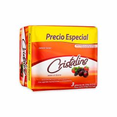 Jabon Cristalino 125g 3u Frutos Rojos Tripack
