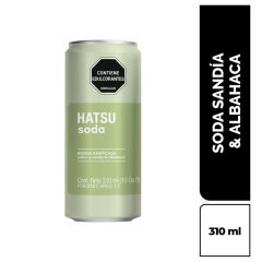 Soda Hatsu Sabor A Sandía Y Albahaca Lata X 310ml