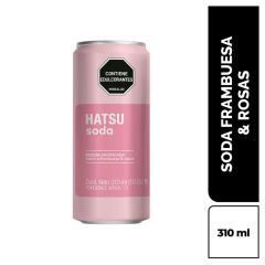 Soda Hatsu Sabor A Frambuesa Y Rosas Lata X 310ml