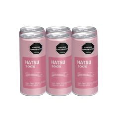 Soda Hatsu Sabor A Frambuesa Y Rosas Lata X 310ml X 6 Unidades