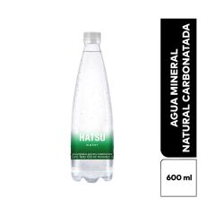 Agua Hatsu Mineral Natural Con Gas Pet X 600ml