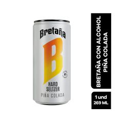 Aperitivo Bretaña Hard Seltzer Sabor A Piña Colada Lata x 269ml