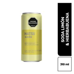 Soda Hatsu Sabor A Limón Y Hierbabuena Lata X 310ml