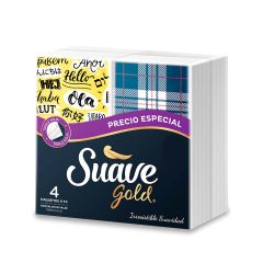 Pañuelos Faciales Suave Gold Triple Hoja x 4 Paquetes x 10 Unidades Precio Especial