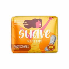 Protectores Diarios Suave Active Care Tipo Tela x 15 Unidades