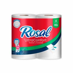 Papel Higiénico Rosal Ultra Confort Xg Triple Hoja x 4 Unidades x 25mts