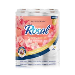 Papel Higiénico Rosal Ultra Confort Triple Hoja X 24 Unidades X 24mts