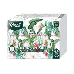 Toallas Para Manos Rosal X 80 Hojas Dobladas En V