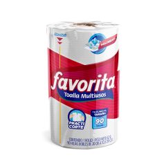 Toallas De Cocina Multiusos Favorita X 90 Hojas X Rollo Doble Hoja