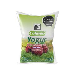 Yogur Colanta Sabor A Mora Bolsa x 900gr