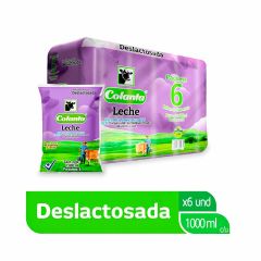 Leche Colanta Deslactosada Semidescremada Bolsa x 1000ml x 6 Unidades