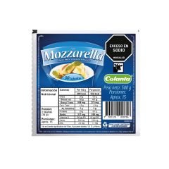 Queso Mozzarella Colanta 500G Tajado