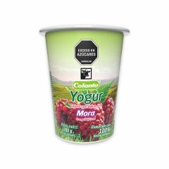 Yogur Colanta Sabor A Mora Vaso x 200gr