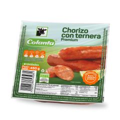 Chorizo Con Ternera Colanta Premium x 450gr x 8 Unidades