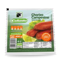 Chorizo Campesino Colanta 450g 9u