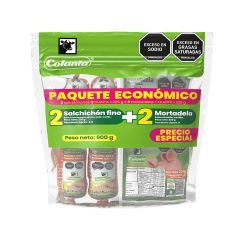 Combo Carnes Frías Colanta Salchichón Fino X 225gr X 2 Unidades + Mortadela X 225gr X 2 Unidades Precio Especial