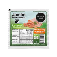 Jamón De Cerdo Colanta Seleccionado Tajado x 225gr