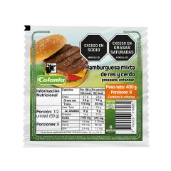 Hamburguesa Colanta 400g Pre/asada