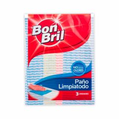 Paño Absorbente Limpiatodo Bon Bril x 3 Unidades