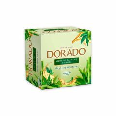 Jabón En Barra Dorado Aceite De Cannabis Y Bambú x 110gr x 3 Unidades