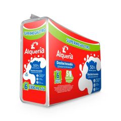 Leche Alquería Deslactosada Semidescremada Bolsa x 1300ml x 6 Unidades