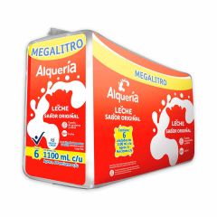 Leche Alquería Sabor Original Larga Vida Bolsa x 1100ml x 6 Unidades