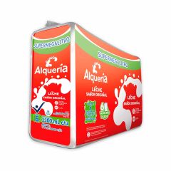 Leche Alquería Sabor Original Larga Vida Bolsa x 1300ml x 6 Unidades
