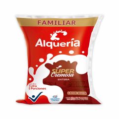 Leche Alquería Entera Súper Cremosa Larga Vida Bolsa x 1000ml