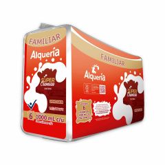 Leche Alquería Entera Súper Cremosa Larga Vida Bolsa x 1000ml x 6 Unidades