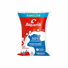 Leche Alquería Deslactosada Fácil Digestión 50% Menos Grasa Bolsa X 1000ml