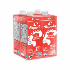 Leche Alquería Sabor Original Larga Vida Tetra x 1000ml x 4 Unidades