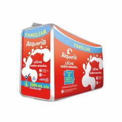 Leche Alquería Sabor Original Larga Vida Bolsa X 1000ml X 6 Unidades