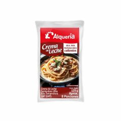 Crema De Leche Alquería Semientera Uht Preparaciones Calientes Doypack X 125gr