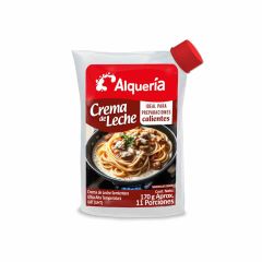 Crema De Leche Alquería Semientera Uht Preparaciones Calientes Doypack X 170gr