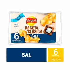 Papas Margarita Receta Clásica Sabor A Sal x 38gr x 6 Paquetes