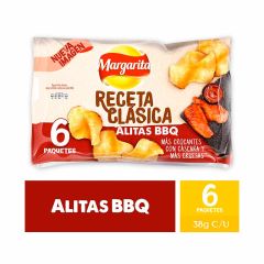 Papas Margarita Receta Clásica Sabor A Alitas Bbq x 38gr x 6 Paquetes