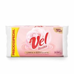 Jabon Velrosita 540g 3u C/suavizante P/e