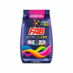 Detergente En Polvo Fab Ultra Flash Color x 1000gr