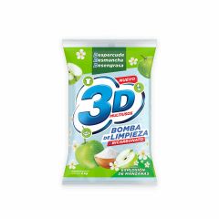 Detergente En Polvo 3d Multiusos Bomba De Limpieza + Bicarbonato Aroma Manzana X 2000gr
